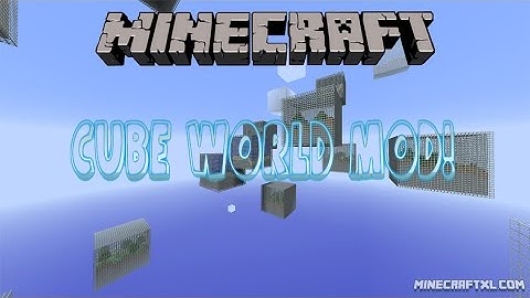 Minecraft:CUBE WORLD MOD(SURVIVE IN FLOATING CUBE WORLDS)MOD SHOWCASE