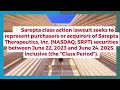 SAREPTA CLASS ACTION LAWSUIT