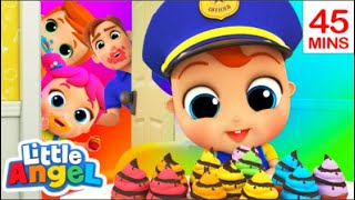 Who Ate the Cupcakes? | Little Angel Kids Songs \& Nursery Rhymes | Colors for Kids