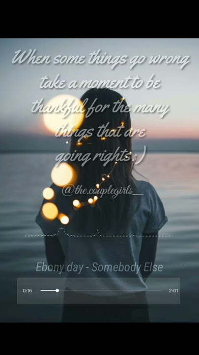 StoryWA || Ebony Day - Somebody Else ||