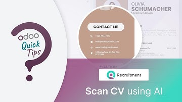 Odoo Quick Tips - Scan resumes and detect information automatically [Recruitment]