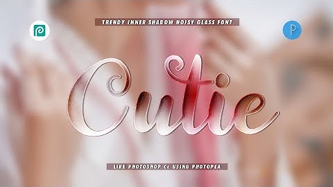 Create Dis Trendy Inner Shadow Noisy Glass font | Make Glass Font |  Like Photoshop Cc In Photopea