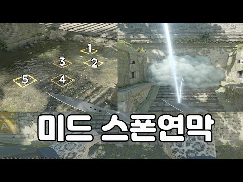 고대 T스폰 미드 연막 | Counter strike 2