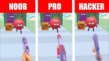 NOOB vs PRO vs HACKER || Hit Tomato 3D - Knife Master