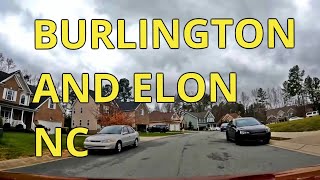 BURLINGTON AND ELON NORTH CAROLINA 4K DRIVE TOUR DEC 2021 🚗