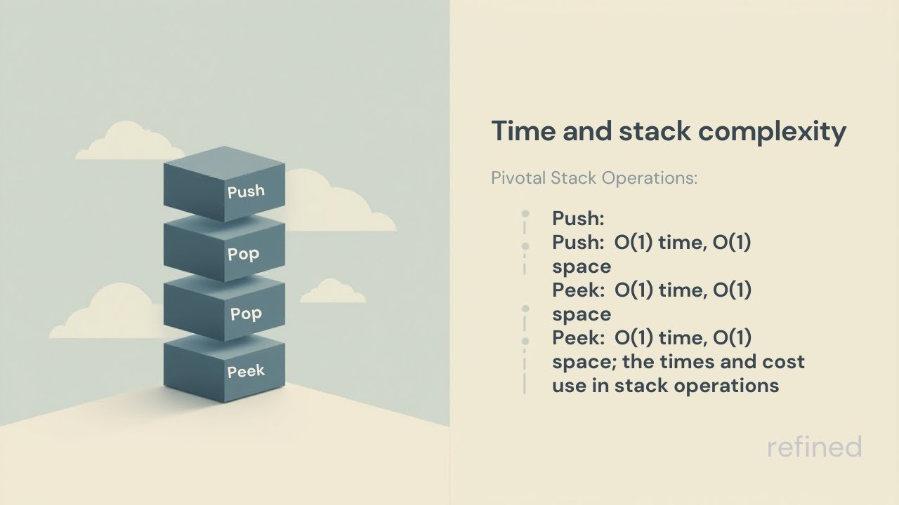 Time and space complex  for stack operation