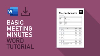 Basic Meeting Minutes Template | Microsoft Word Tutorial [FREE DOWNLOAD] screenshot 5