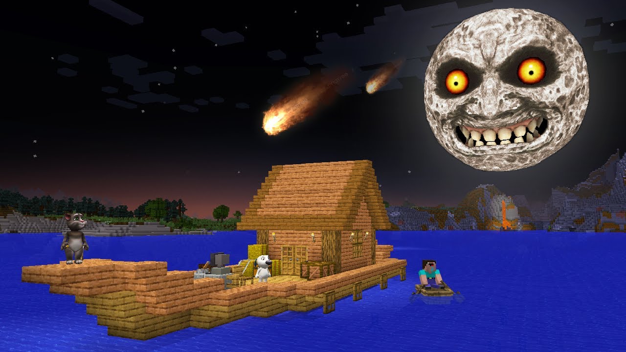 SURVIVING FROM LUNAR MOON in Minecraft - Gameplay