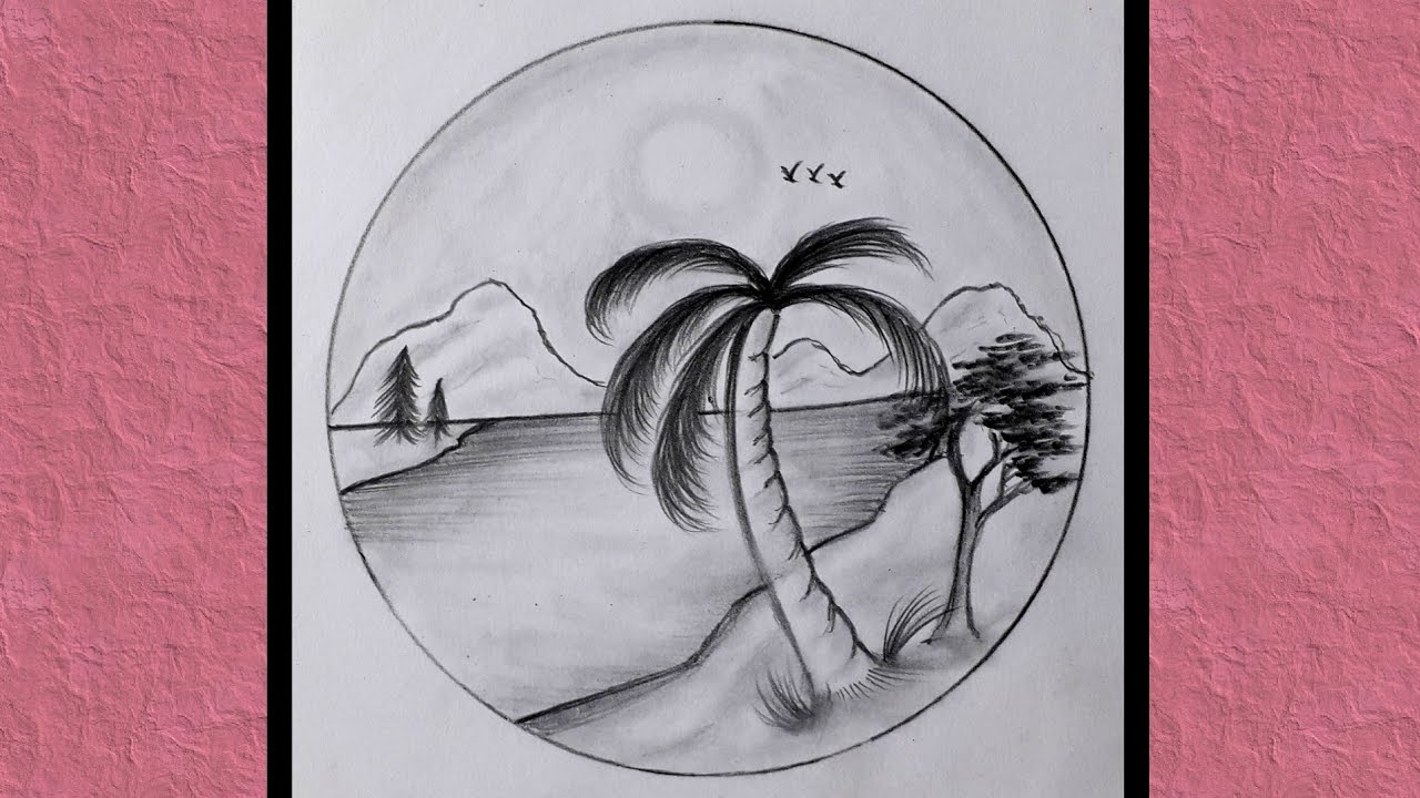 Creative Nature Scenery Pencil Drawing Easy For Beginnersnature drawing   YouTube