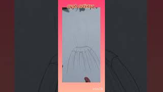 how to draw a girl with beautiful dress️  #youtubeshorts #art #drawing #artwork #fashion