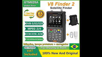 GTMEDIA V8 Finder 2 Satellite Signal Finder DVB-S/S2/S2X Digital 1080P HD H.264
