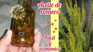 COMO HACER ACEITE DE ROMERO/ FÁCIL Y ECONÓMICO 🍾