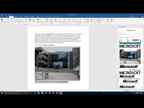 WikiPedia Word add-in demonstration