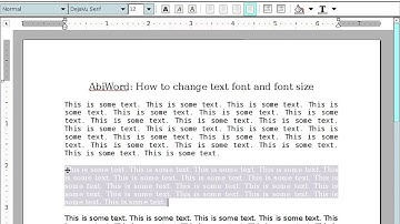 AbiWord: change font type & size #abiword #wordprocessor #abiwordtutorials