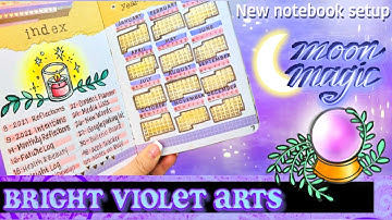 New Year, New Journal ✨ Magical 2022 Bullet Journal Setup | Moon Magic Theme