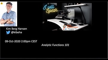 Analytic Functions 101