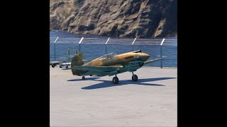 Very Rare! Curtiss Wright P40 Tomahawk Takes Off from Short Runway