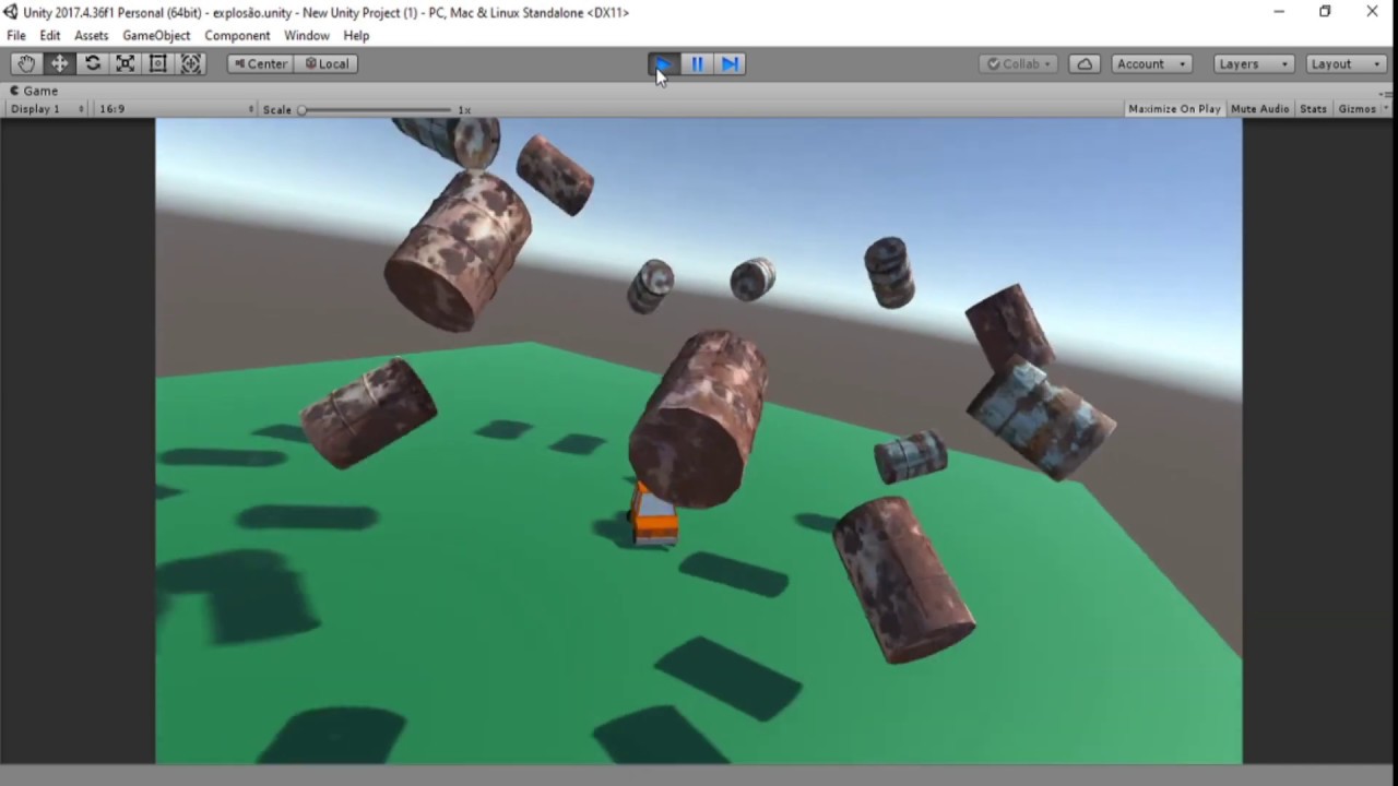 Como fazer um explosão no unity 3D - YouTube