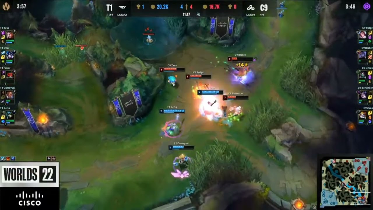 Jensen vs Faker | T1 vs C9 