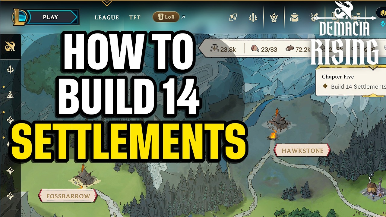 How to Build 14 Settlements in Demacia Rising Quick Guide - YouTube
