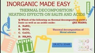 HEATING EFFECTS ON METAL NITRATES/ THERMAL DECOMPOSITION OF METAL NITRATES/ EASY TRICKS/ PREVIOUS Qs