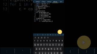 Cool Python Turtle Library Graphic Design #shorts