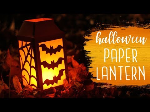 Halloween Paper Lantern Tutorial (Paper Cutting) 🏮 DIY Halloween Decor | BOOtorials