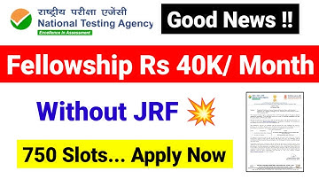 Fellowship Rs 40K Without JRF | Fresh Application invited | 750 Slots | UGC NET 2025 |UGC NET MENTOR