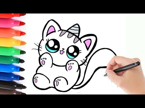 HOE TEKEN JE EEN SCHATTIG UNICORN KITTEN?