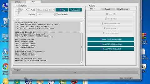 HUAWEI  P10(VTR-L09) Frp remove done with oct box just one click