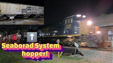 A CSX rock train with 3 different types of hoppers. (With Seaboard System hopper!) Train shakes cam!