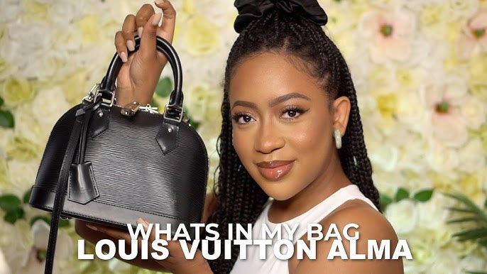 LOUIS VUITTON ALMA BB EPI NOIR, REVIEW & WHAT'S IN MY BAG