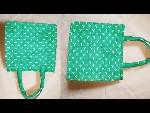 Shopping Bag Stitching DIY Bag Stitching In Just One Cut Stitch ಬ ಲ ಜ Piece ನ ದ ಬ ಯ ಗ ಹ ಲ ಯ ರ