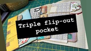 THREE POCKETS (wait, four!) IN ONE FAST, FUN FOLD -  #junkjournalideas