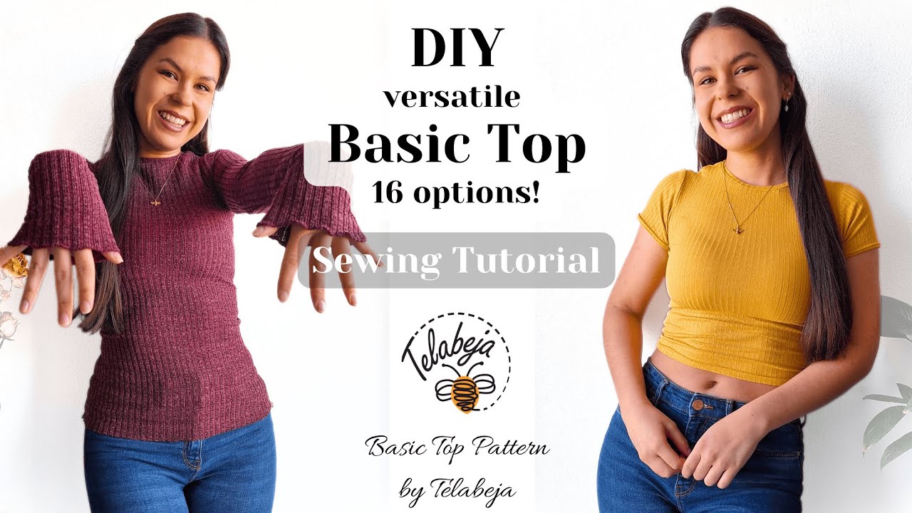 Sew a BASIC Top with 16 OPTIONS! T-shirt, Crop-Top, Longsleeve