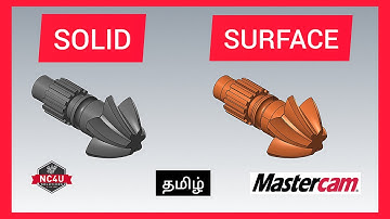 How to Convert Solid Model into Surface Model in Mastercam -5 Axis தமிழில் -CNC  Training Coimbatore