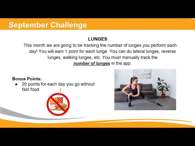 Lunge Challenge Winner Unveil and October Health Launch