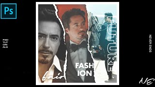How to do Torn Paper Cover Art Design in Photoshop| psd tutorials | easy way to edit