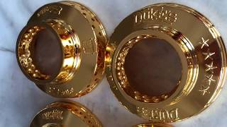 24K Gold Plated Wire Wheel Outers, Wheel Hubs & etc.