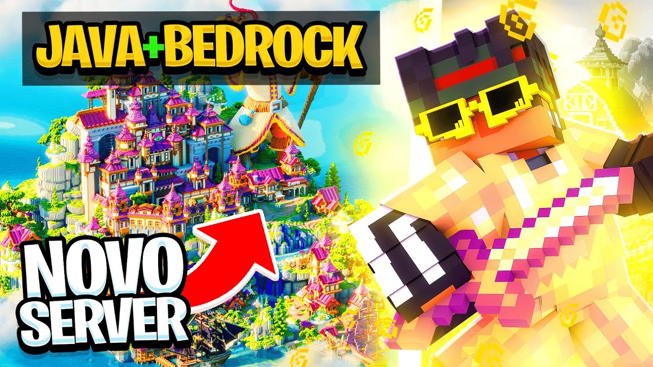 ENCONTREI O MELHOR SERVIDOR DE SURVIVAL & SKYBLOCK ONLINE do BRASIL para MINECRAFT JAVA e BEDROCK