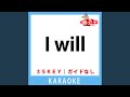 I will(ガイド無しカラオケ) -1Key[原曲歌手:池田綾子]