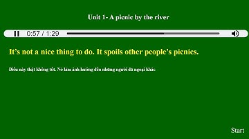 LPTD 01 - Unit 1 A picnic by the river (Anh Văn Song Ngữ)