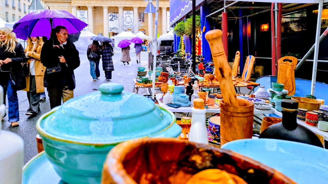 Paris France🇨🇵BROCANTE in Paris🔥ANTIQUITÉS old Things🏺FLEA MARKET🪞MARCHÉS Aux puces🛍4KHDR Thrifting 