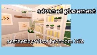 Bloxburg speedbuild||aesthetic yellow bedroom||14k||advanced placement only||