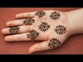 Unique Simple Mehendi Design 🌸 Step-by-Step Tutorial @JustMehandi#mehndi #viralmehndidesign #hack
