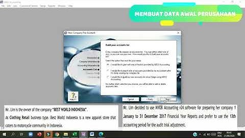 Cara Membuat Data Awal Perusahaan Menggunakan Pilihan Yang Pertama Pada Aplikasi ABSS - Bagian 1