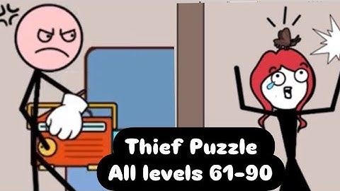 ThiefPuzzle ( WEEGOON ) - Gameplay Walkthrough- All levels 61-90 - Funny stickman Brain Puzzle Game