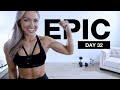 Day 32 of EPIC | Obliques & Shoulder Workout with Dumbbells