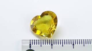 大粒 ハートシェイプカットのナチュラルイエローサファイア 入荷