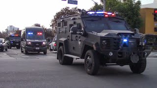 LAPD Metro Units Responding From Station